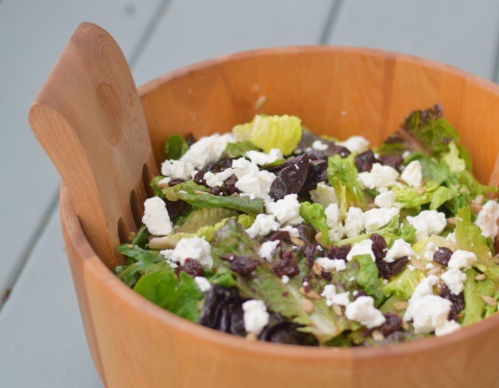 Goat Cheese Salad Recipe with Dried Cherries and Homemade Red Wine