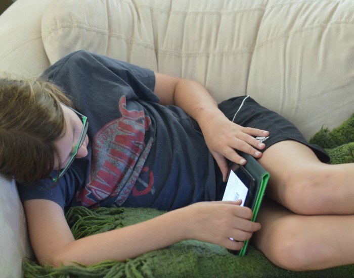 Kids stuck on devices all day long