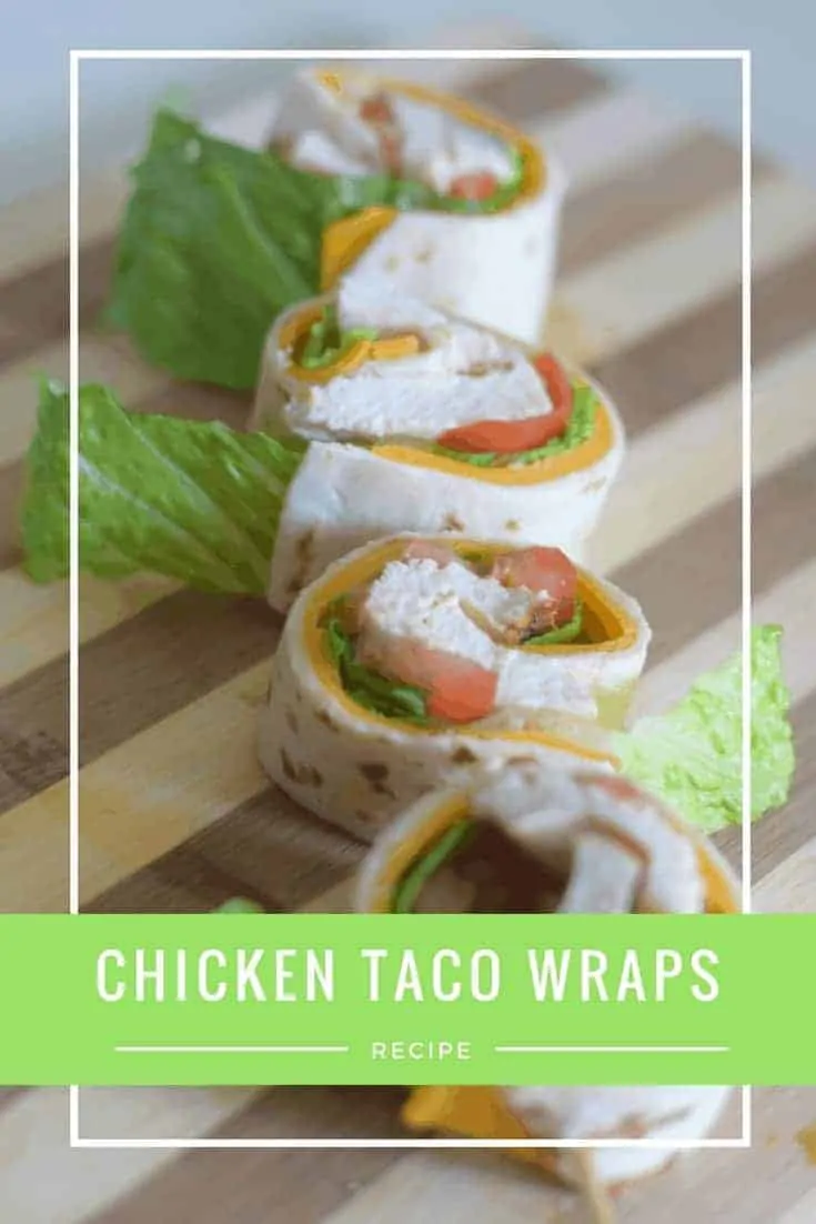 Chicken taco wraps for summer sandwiches. Perfect picnic food that's kid friendly and easy to make. Enjoy Taco Tuesday with a whole new twist. Serve on a tortilla to make it more like traditional Mexican tacos or slice and make pinwheel sandwiches with your lime chicken tacos.