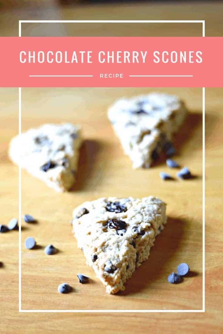Chocolate cherry scones recipes that's better for you with oatmeal and no cream. Ready to eat in under 20 minutes for a quick breakfast idea. Serve them for brunch or just a fun weekend breakfast