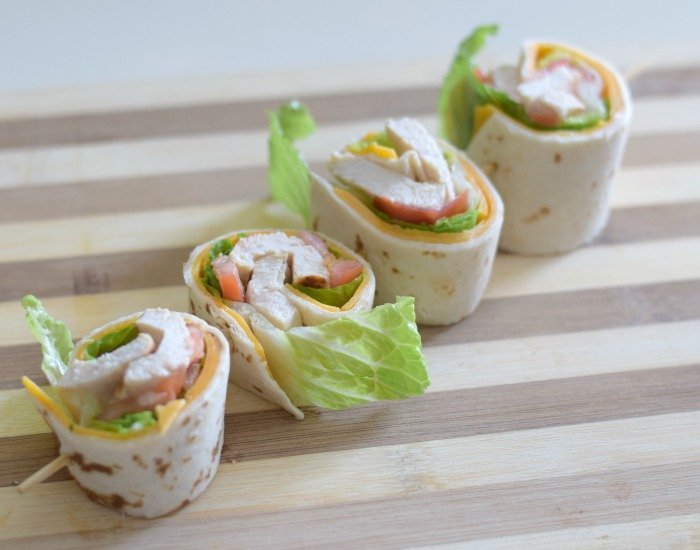 Perfect picnic food pinwheel taco chicken wraps