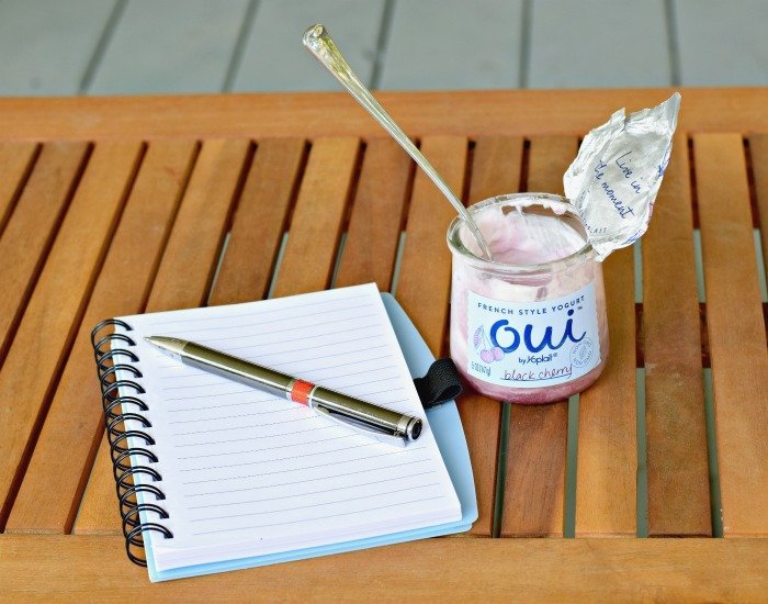 Enjoy a quiet mom moment of reflection with Oui by Yoplait