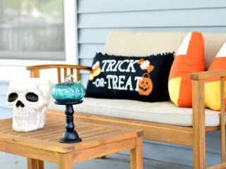 Halloween night candy decor for trick or treaters