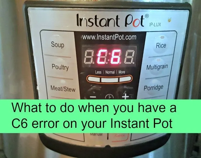 What to do Instant Pot C6 Error