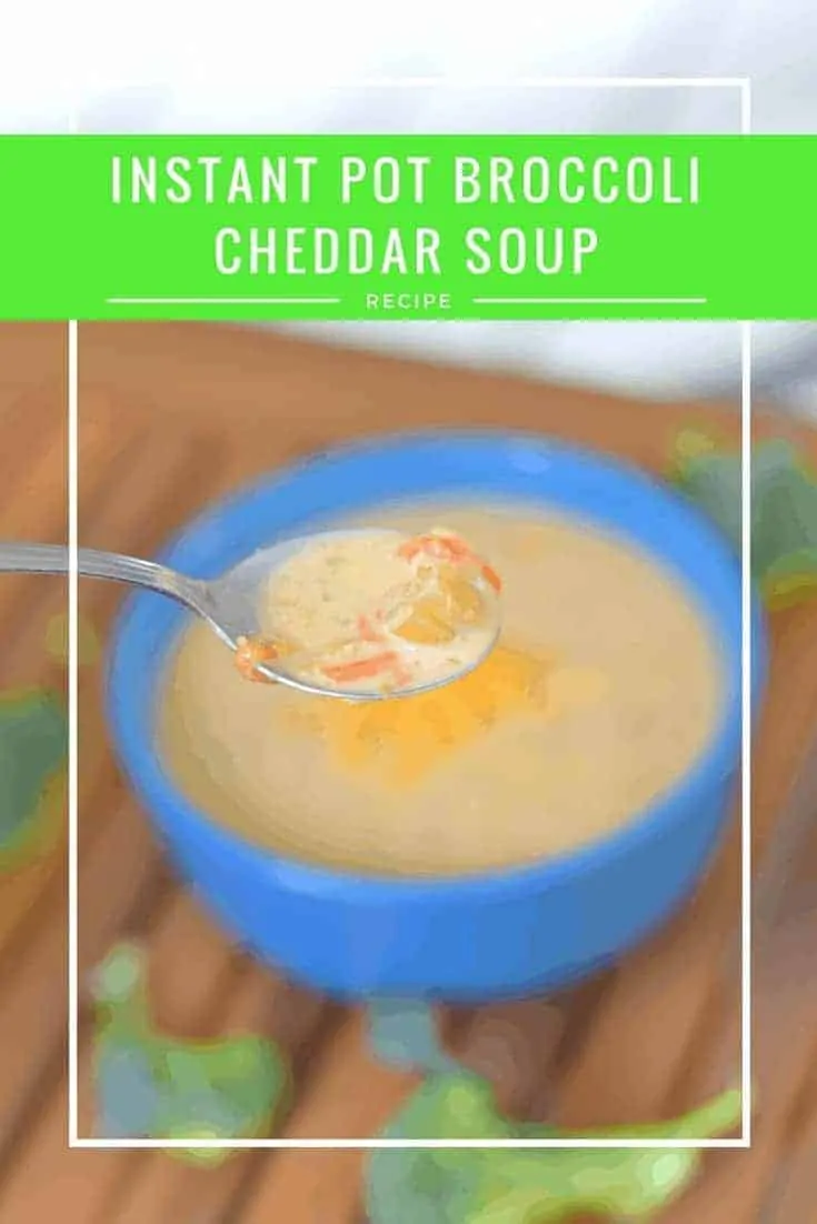 Easy gluten free Instant Pot broccoli cheddar soup recipe