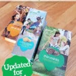 Image shows an overhead of three boxes of Girl Scout cookies with the text How to organize Girl Scout cookie deliveries (with free printable).