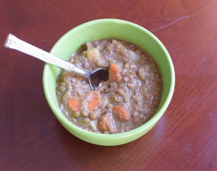 Simple Instant pot lentil soup