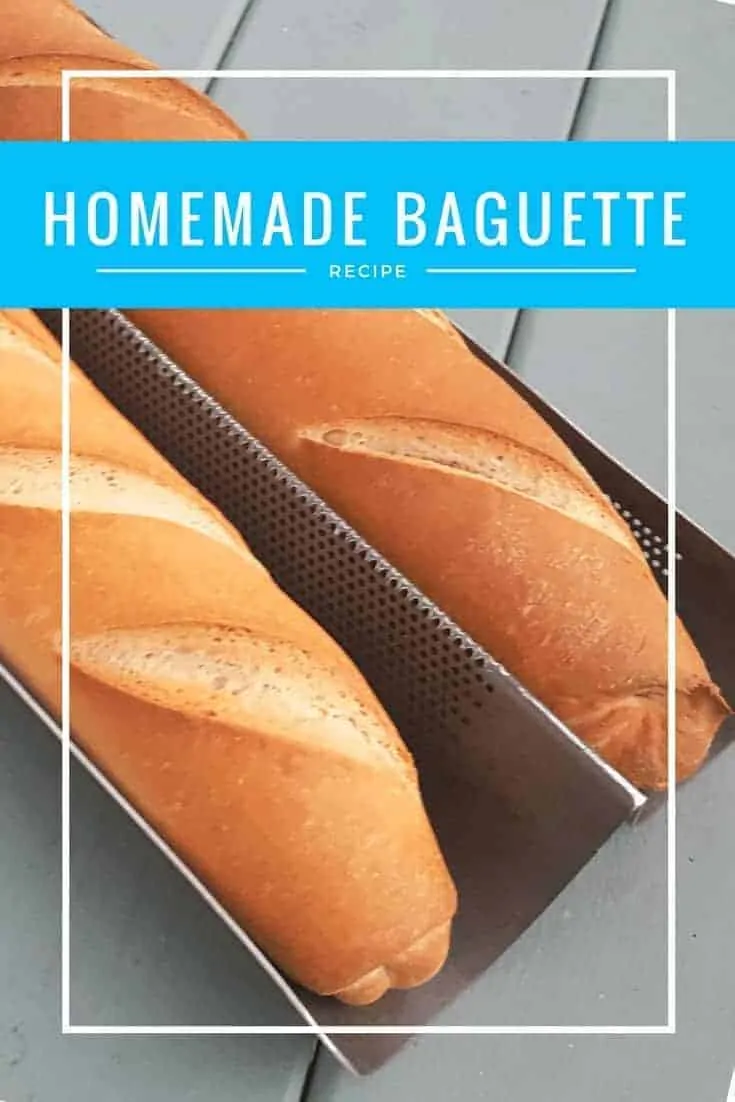 Simple homemade baguette recipe. Make homemade bread at home and get over your fear of yeast with this no fail recipe