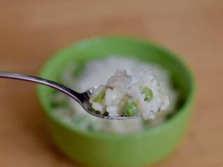 Spoon of delicious Instant Pot risotto