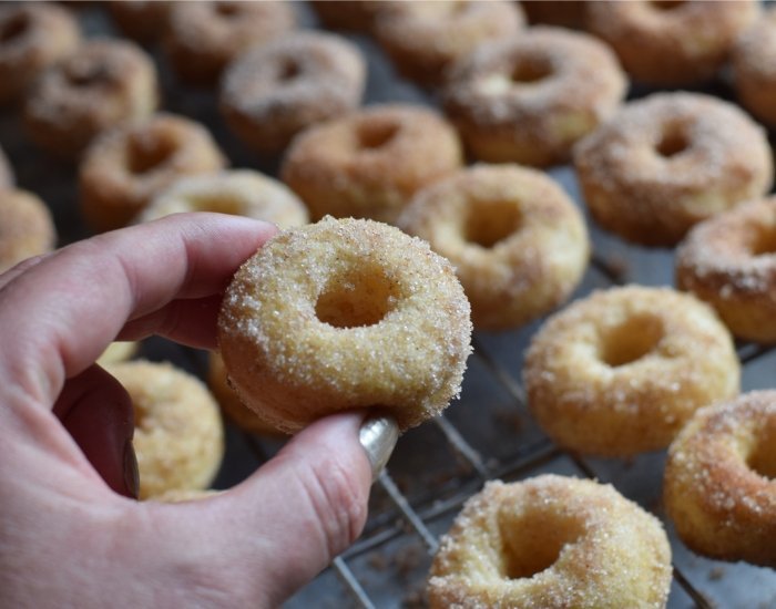 Baked cinnamon sugar donuts