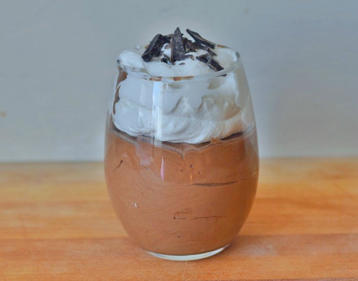 Homemade boozy chocolate mousse