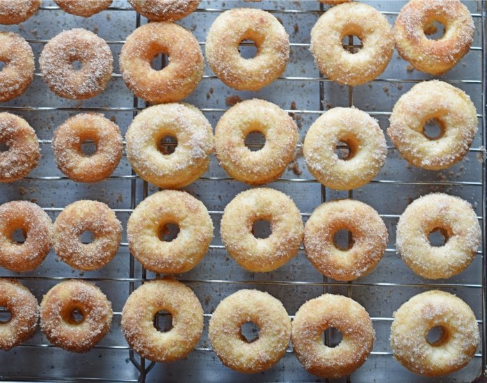 Mini and tiny homemade donuts