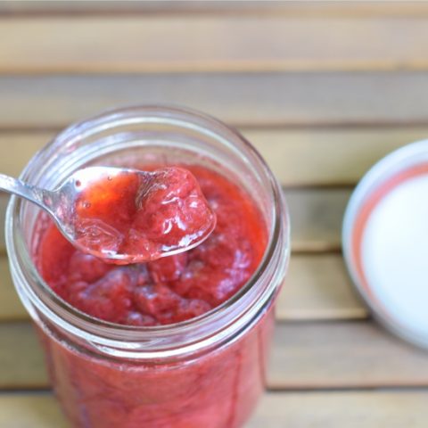 Homemade strawberry syrup