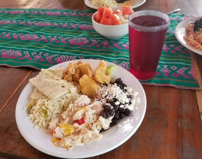 Rio Secreto lunch buffet plate