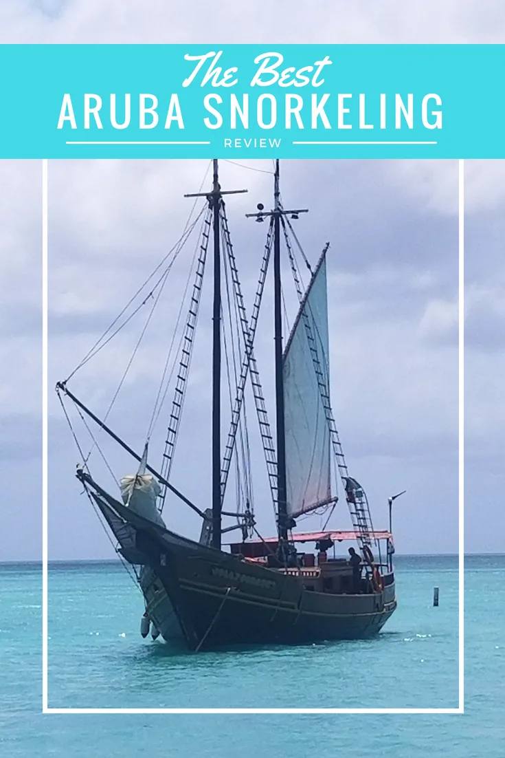 Jolly Pirates snorkeling and rope swing in Aruba. This is the perfect cruise excursion or day trip if you stay in Aruba. It's great for novice snorkelers and has three sail times to meet your preference. Learn all about the fun!