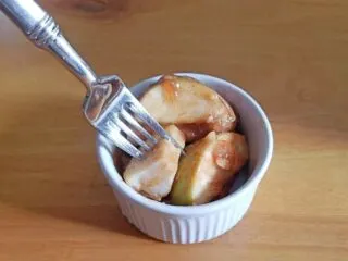 Bite of Instant Pot cinnamon apples