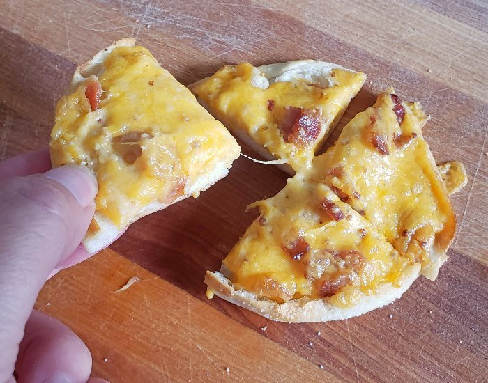 Boozy pizza cheese pull