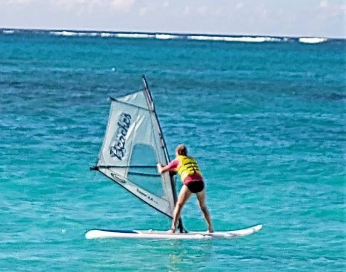 Learn to windsurf at Beaches Resorts