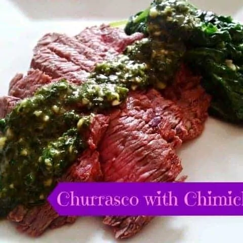 Churrasco with chimichurri sauce is a delicious and easy way to liven up your next grill night. You'll love this Puerto Rican dish that's naturally gluten free. #churrasco #chimichurri #glutenfree #steak