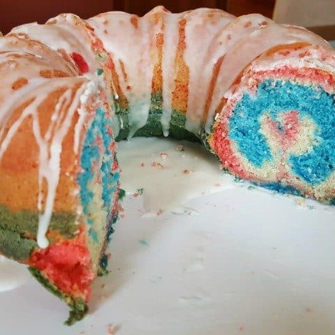 Red White and Blue Bundt Cake