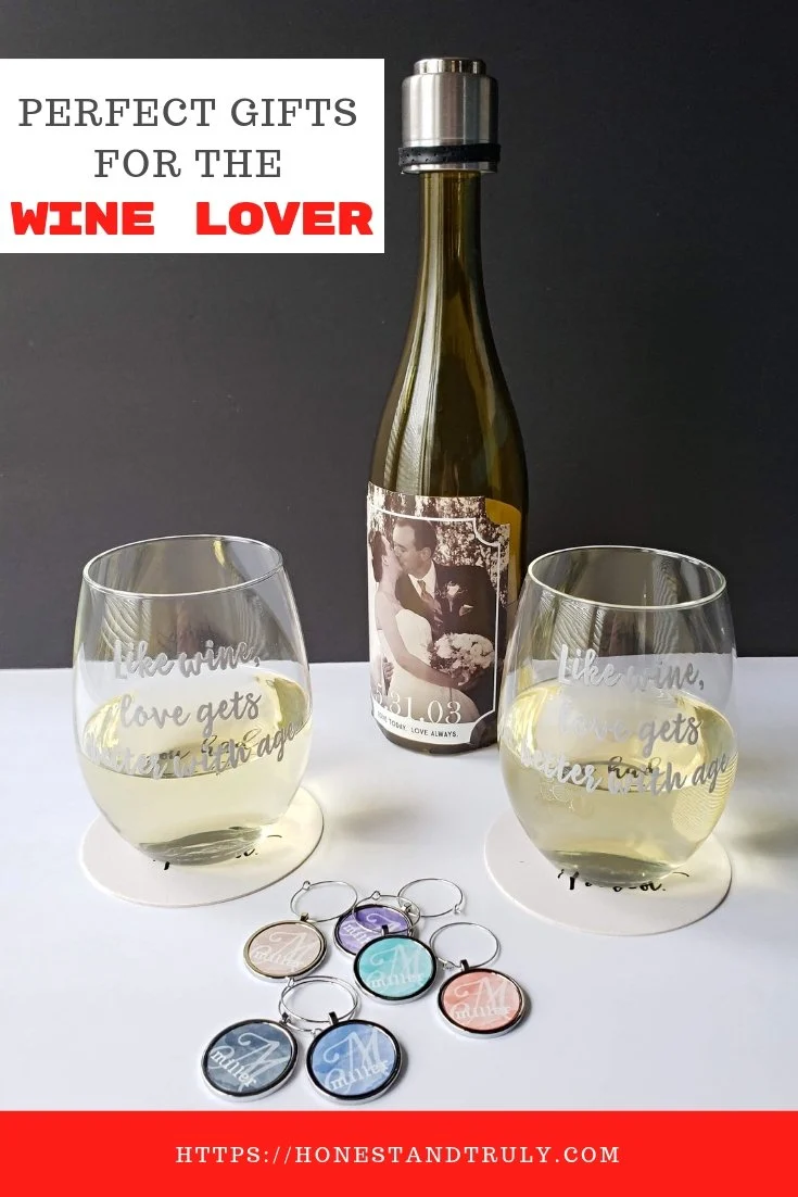 Perfect gifts for wine lovers for Valentines Day. Looking for something for your husband or wife or girlfriend? This is the perfect wine lover gift guide with personalized gifts that every wine lover can use. These practical gifts are unique and perfect for Valentines Day, Christmas, or birthdays!