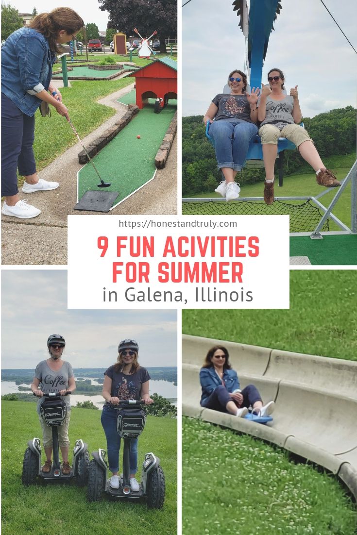Chestnut Mountain Resort summer fun: Visit Galena Illinois for more than skiing. There are plenty of family friendly activities. Whether you enjoy adventure or more traditional activities, everyone will have a perfect summer vacation. #galena #vacation #summer #illinois