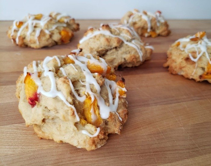 Fresh Peach Scones - Peanut Blossom