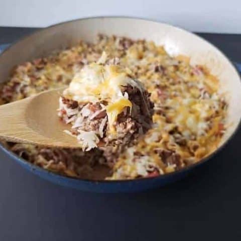Spoonful of cheesy mexican skillet