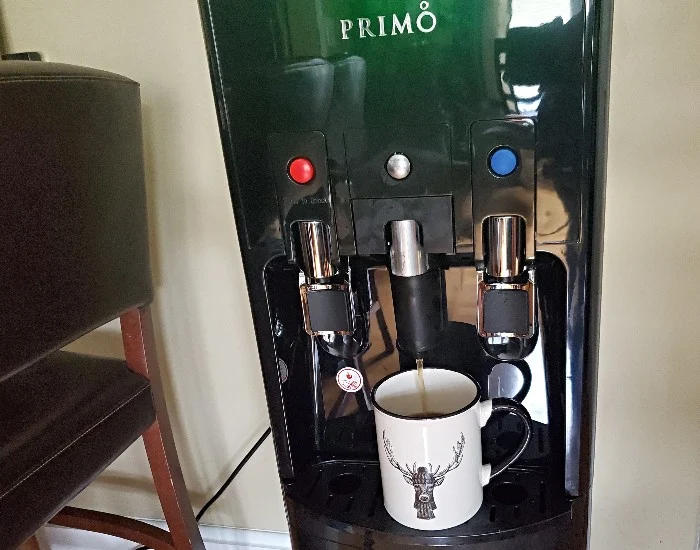 Brewing coffee with Primo water