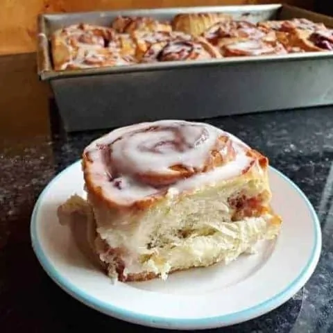 Sheet Pan Cherry-Lemon Cinnamon Roll Bake