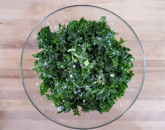 Perfect parmasean kale salad