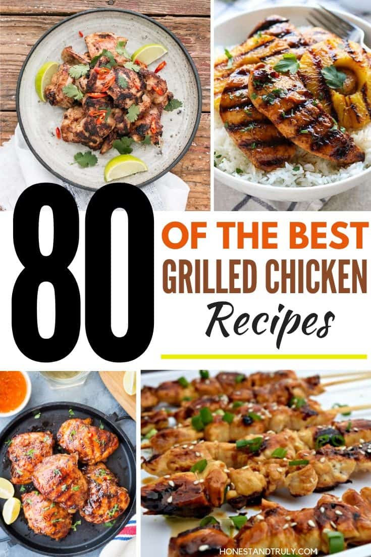 Collage of grilled chicken recipes