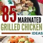two marinated grilled chicken dishes