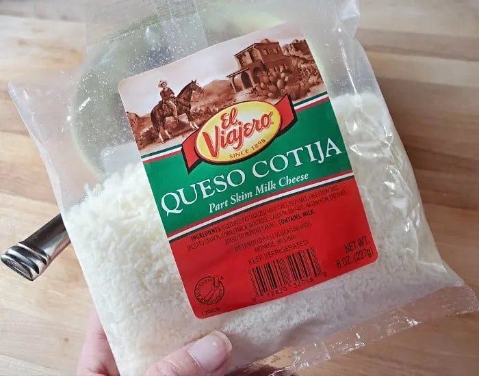 Bag of queso cotija
