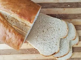 Sliced homemade bread