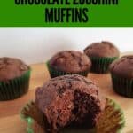 Unwrapped chocolate muffins