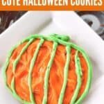 Pumpkin decorated sugar cookie