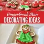 Gingerbread man tray and single cookie collage