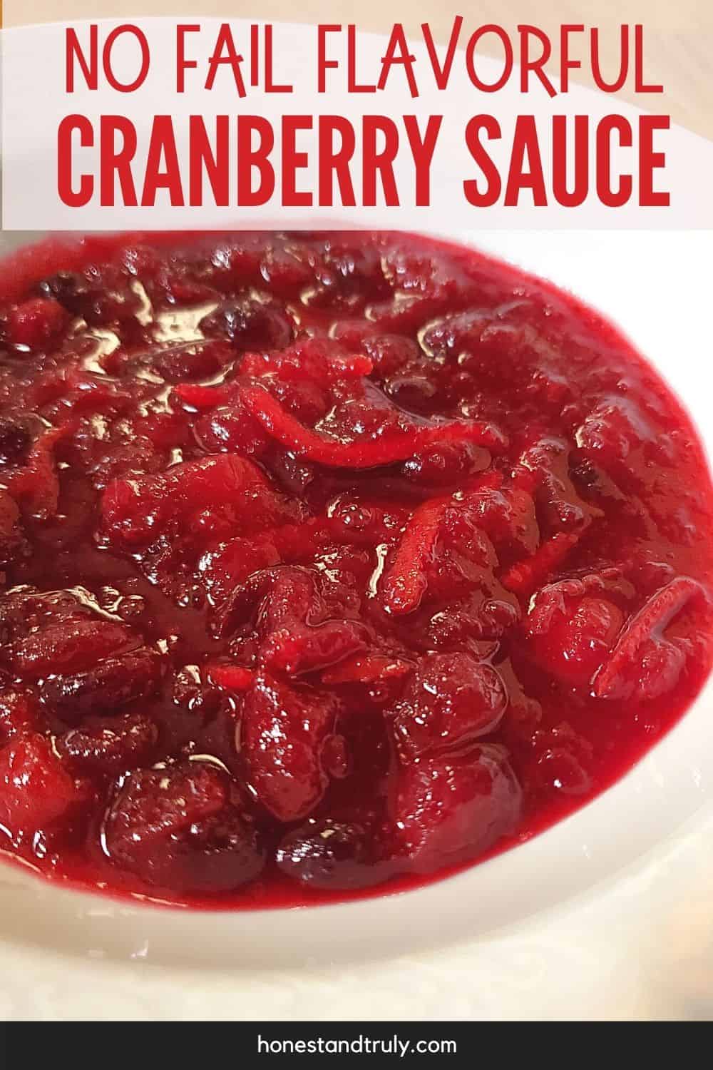 Orange cranberry relish in a white bowl and background