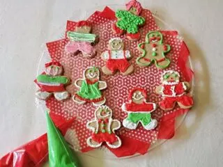 Tray of decorated gingerbread men