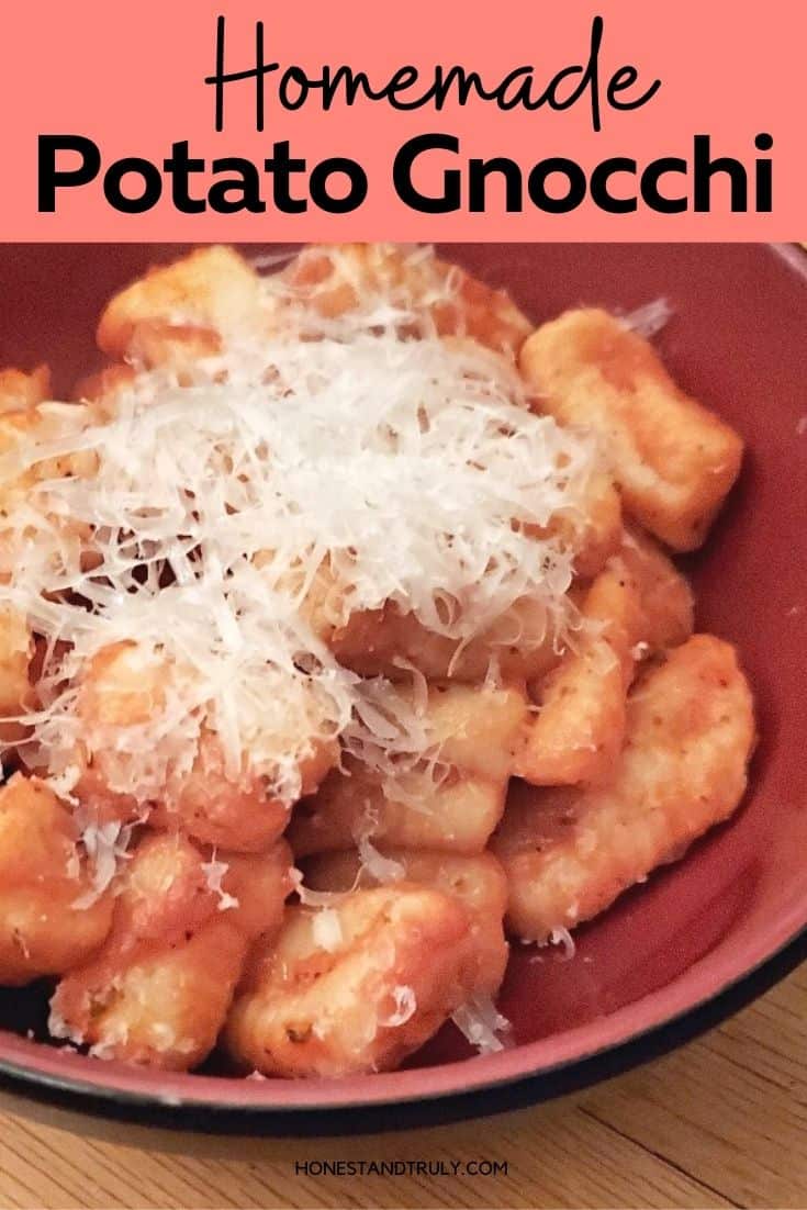 Potato Gnocchi bowl with parmesan cheese