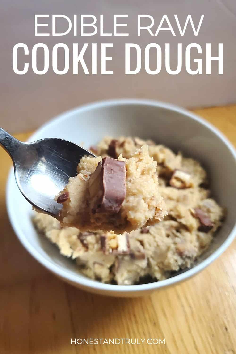 Edible Candy Bar Cookie Dough - Perfect Use for Leftover Candy