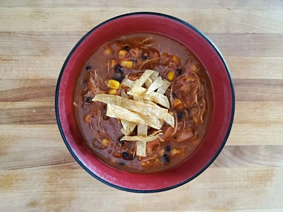 Pressure Cooker Chicken Tortilla Soup - Kitschen Cat