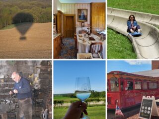 Collage of six images showing fun things to do in Galena illinois.