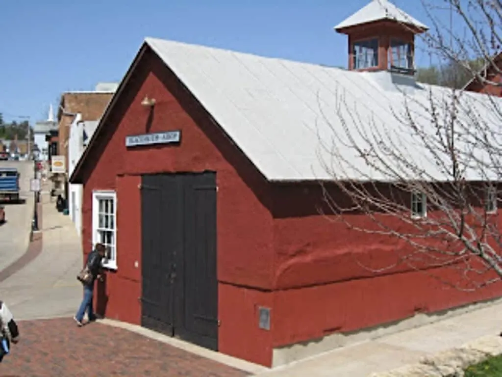 Exterior of blacksmith shop in Galena Illinois.