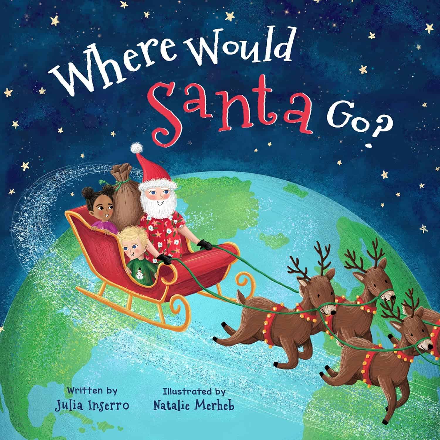 Image shows the front cover of the book Where Would Santa Go.